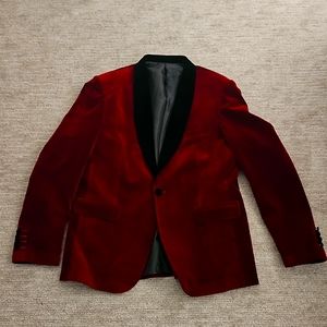 Burgundy Velvet Blazer